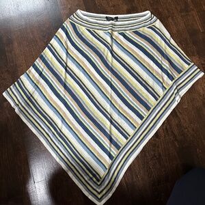 BCBG Maxazria Multi Striped Asymmetrical Cape